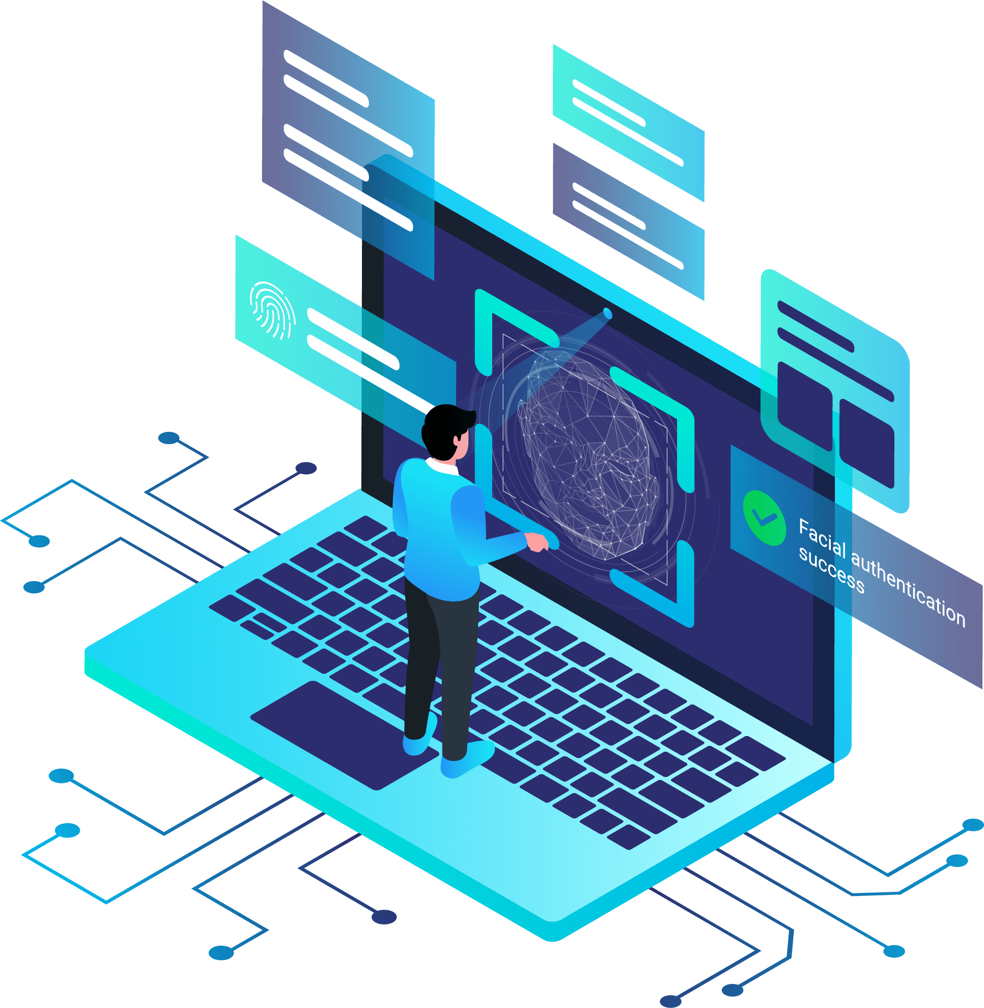 FACEIO facial authentication SDK interface for passwordless face login